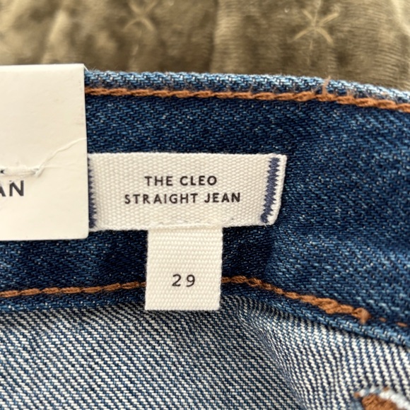 Madewell The Cleo Straight leg Jeans Plumville Dark Wash cotton highrise size 29 - Picture 12 of 13